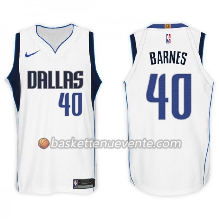 Maillot Basket Dallas Mavericks Harrison Barnes 40 Nike 2017-18 Blanc Swingman - Homme